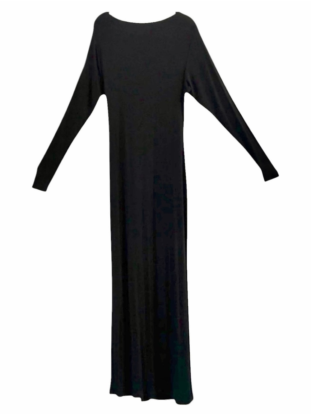 SKIMS Soft Lounge Long Sleeve Ruched Scoop Neck Maxi Dress Onyx 2X - Picture 2 of 11